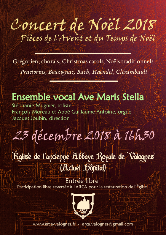 Concert le 23 Décembre 2018 – 16h30 – Choeur Ave Maris Stella